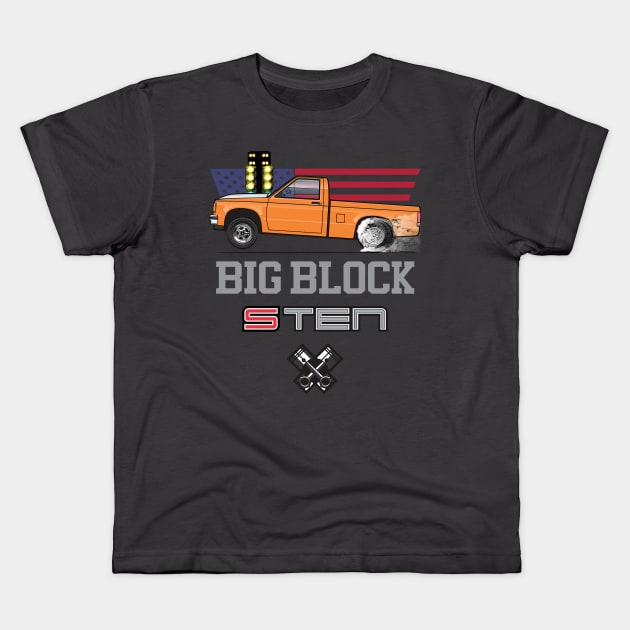 Big Block Orange Kids T-Shirt by JRCustoms44